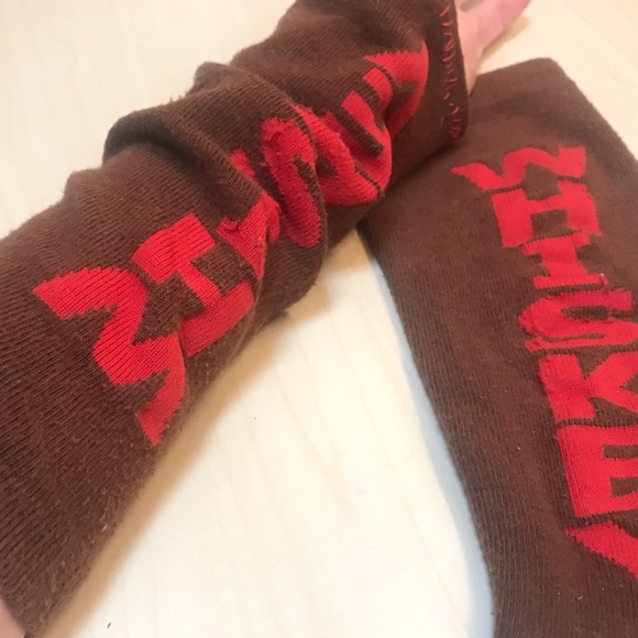 Sock Sleeves.Whiskey Brown/Red.9" long. 3.5" Wide. WARM - Picture 1 of 5